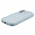 iPhone 16 Candy Color Wavy TPU-kotelo - Vaaleansininen