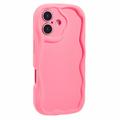 iPhone 16 Candy Color Wavy TPU-kotelo - Kuuma Pinkki