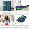 iPhone 16 Caseme 008 2-in-1 Multifunctional Lompakkokotelo - Sininen