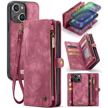 iPhone 16 Caseme 008 2-in-1 Multifunctional Lompakkokotelo - Punainen