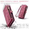 iPhone 16 Caseme 008 2-in-1 Multifunctional Lompakkokotelo - Punainen