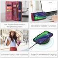 iPhone 16 Caseme 008 2-in-1 Multifunctional Lompakkokotelo - Punainen