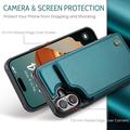 iPhone 16 Caseme C22 Kotelo RFID-korttilompakko - vihreä