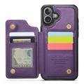 iPhone 16 Caseme C22 Kotelo RFID-korttilompakko - Violetti