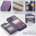 iPhone 16 Caseme C22 Kotelo RFID-korttilompakko - Violetti