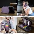 iPhone 16 Caseme C22 Kotelo RFID-korttilompakko - Violetti