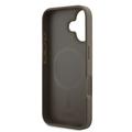 iPhone 16 DKNY Repeat Pattern Bottom Stripe Kotelo - MagSafe yhteensopiva - ruskea