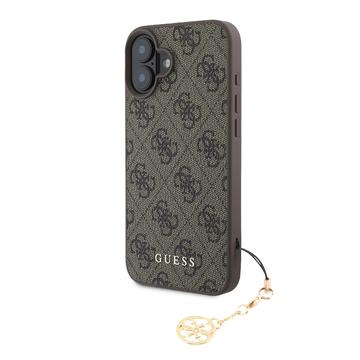 iPhone 16 Guess 4G Charms Collection Hybridikotelo - Ruskea
