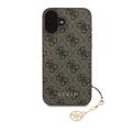 iPhone 16 Guess 4G Charms Collection Hybridikotelo - Ruskea