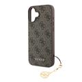 iPhone 16 Guess 4G Charms Collection Hybridikotelo - Ruskea
