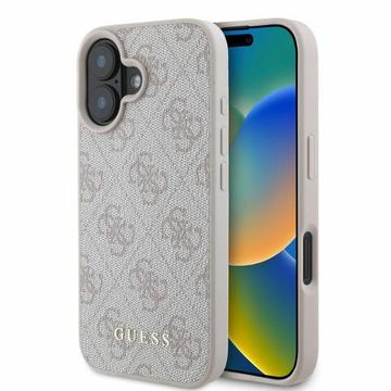 iPhone 16 Guess 4G Metal Gold Logo Hybridikotelo - Pinkki