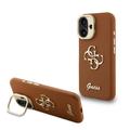 iPhone 16 Guess Grained 4G Logo Kameran runkokotelo - ruskea