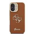 iPhone 16 Guess Grained 4G Logo Kameran runkokotelo - ruskea