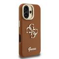 iPhone 16 Guess Grained 4G Logo Kameran runkokotelo - ruskea