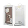 iPhone 16 Guess Grained 4G Logo Kameran runkokotelo - ruskea