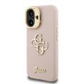 iPhone 16 Guess Grained 4G Logo Kameran runkokotelo - vaaleanpunainen