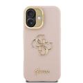 iPhone 16 Guess Grained 4G Logo Kameran runkokotelo - vaaleanpunainen