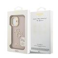 iPhone 16 Guess Grained 4G Logo Kameran runkokotelo - vaaleanpunainen