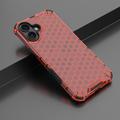 iPhone 16 Honeycomb Armored Hybridikotelo - Punainen