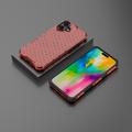 iPhone 16 Honeycomb Armored Hybridikotelo - Punainen