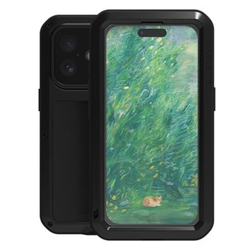 iPhone 16 Love Mei Powerful Hybridikotelo - Musta