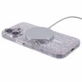 iPhone 16 MagSafe-yhteensopiva kimalteleva epoksikotelo - Valkoinen