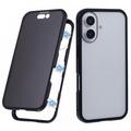 iPhone 16 Magneettikotelo Panssarilasi - Yksityisyyssuoja - Musta