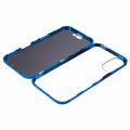 iPhone 16 Magneettikotelo Panssarilasi - Yksityisyyssuoja - Sininen