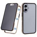 iPhone 16 Magneettikotelo Panssarilasi - Yksityisyyssuoja - Kulta