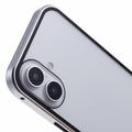 iPhone 16 Magneettikotelo Panssarilasi - Yksityisyyssuoja - Hopea