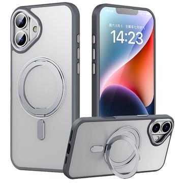 iPhone 16 Magneettinen Jalustan Hybridikotelo - Harmaa