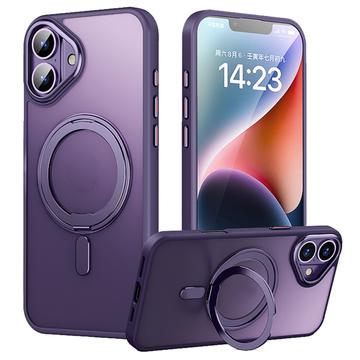 iPhone 16 Magneettinen Jalustan Hybridikotelo - Violetti