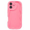 iPhone 16 Plus Candy Color Wavy TPU-kotelo - Kuuma Pinkki