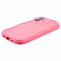 iPhone 16 Plus Candy Color Wavy TPU-kotelo - Kuuma Pinkki