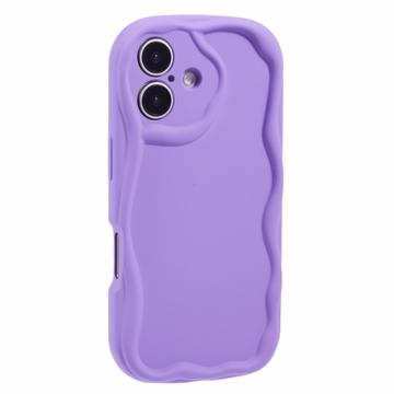 iPhone 16 Plus Candy Color Wavy TPU-kotelo - violetti