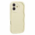 iPhone 16 Plus Candy Color Wavy TPU-kotelo - keltainen