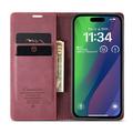 iPhone 16 Plus Caseme 013 Sarja Lompakkokotelo - Viininpunainen
