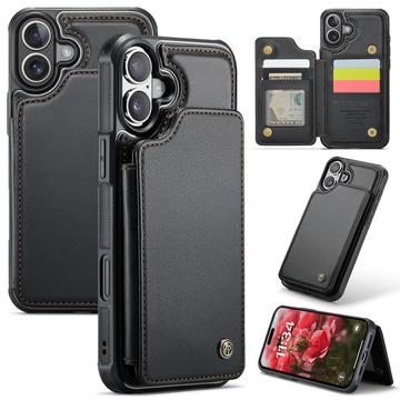 iPhone 16 Plus Caseme C22 Kotelo RFID-korttilompakko - Musta