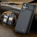 iPhone 16 Plus Caseme C22 Kotelo RFID-korttilompakko - Musta