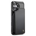 iPhone 16 Plus Caseme C22 Kotelo RFID-korttilompakko - Musta