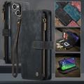 iPhone 16 Plus Caseme C30 Monitoiminen Lompakkokotelo - Musta