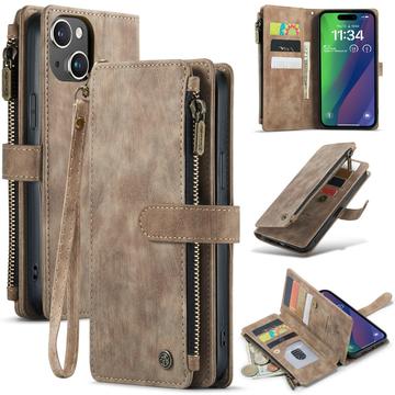 iPhone 16 Plus Caseme C30 Monitoiminen Lompakkokotelo - Ruskea