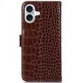 iPhone 16 Plus Crocodile Lompakkomallinen Nahkakotelo kanssa RFID