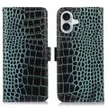 iPhone 16 Plus Crocodile Lompakkomallinen Nahkakotelo kanssa RFID