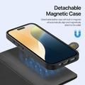 iPhone 16 Plus Dux Ducis Lawa Lompakko Nahkakotelo magneettikannella - Musta