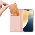 iPhone 16 Plus Dux Ducis Skin Pro Lompakkokotelo - Pinkki