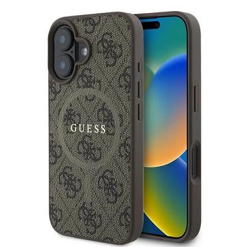 iPhone 16 Plus Guess 4G värillinen rengaskotelo - MagSafe-yhteensopiva - ruskea