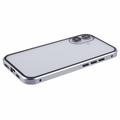 iPhone 16 Plus Magneettikotelo Panssarilasi - Yksityisyyssuoja - Hopea