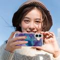iPhone 16 Plus Marmorikuvio Galvanoitu TPU-Suojakotelo - Violetti