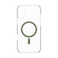 iPhone 16 Plus PanzerGlass Care läpinäkyvä Urban Combat Case - MagSafe-yhteensopiva - vihreä